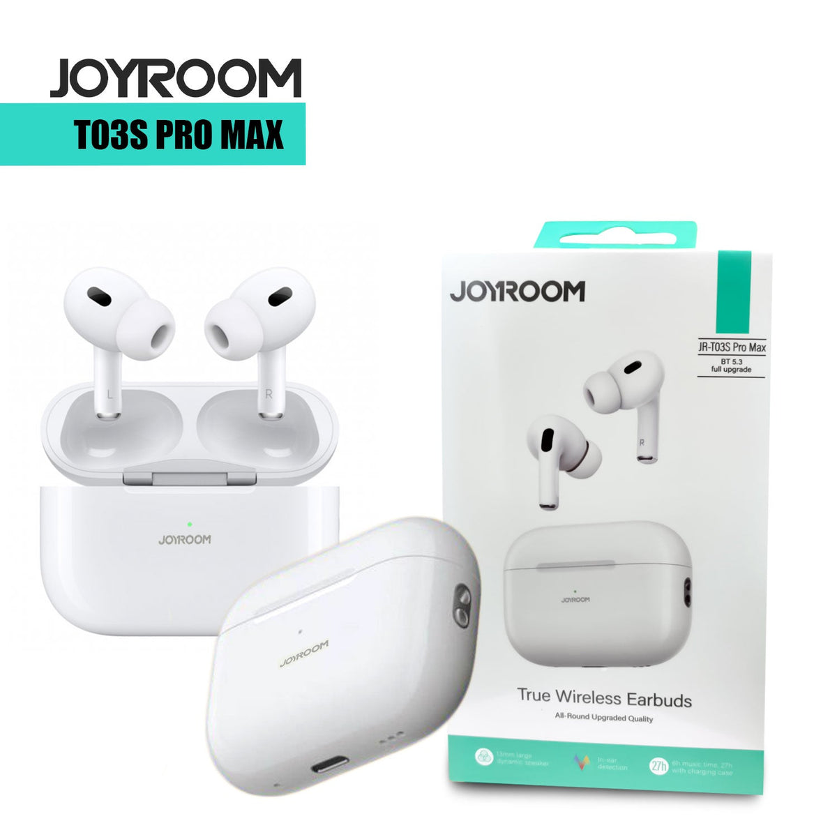 Joyroom JR-T03S Pro Max True Wireless Earbuds With Pop-Up Pairing