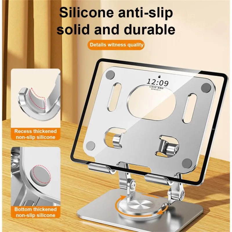 J18 Tablet Stand 360-Degree Rotating Foldable Aluminum Holder 15cm