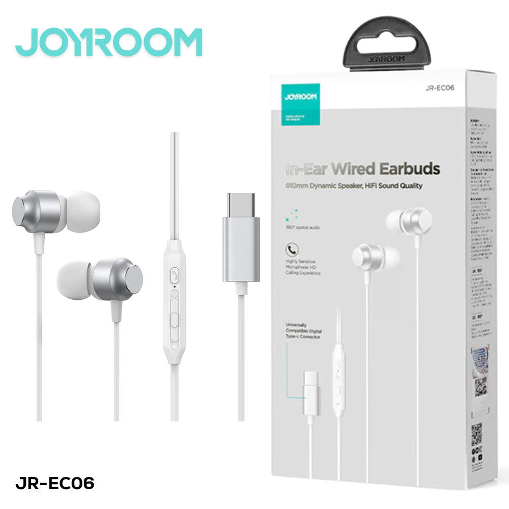 Joyroom EC06 Type-C Series In-Ear Metal Wired Earbuds (Black)
