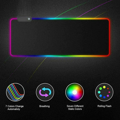 RGB Gaming Mouse Pad Large 800x300x4mm With Non-Slip Rubber Base