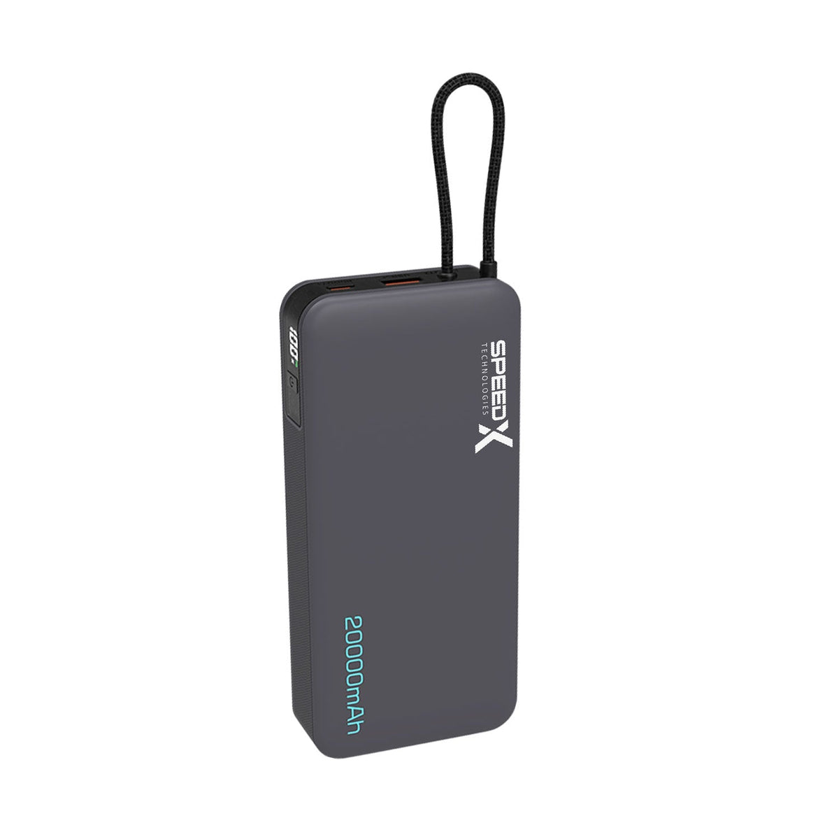 Speedx SP-S285 22.5W 20000mAh Super Fast Charging Power Bank With Built-In Cable