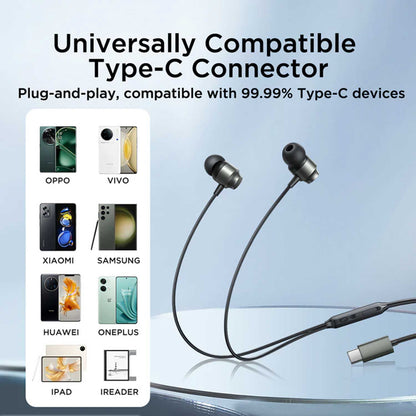 Joyroom EC06 Type-C Series In-Ear Metal Wired Earbuds (Black)