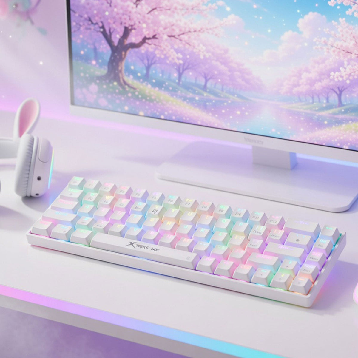 Xtrike Me GK-995W 68-Key Wireless Tri-Mode Mechanical Gaming Keyboard (2.4G / BT 5.2 / Wired)