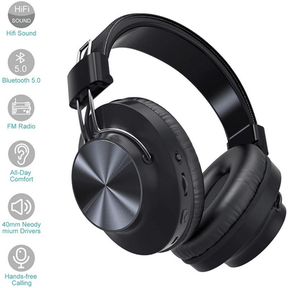 NIA S4000 Wireless And Wired Bluetooth Headset With FM Radio And App Control