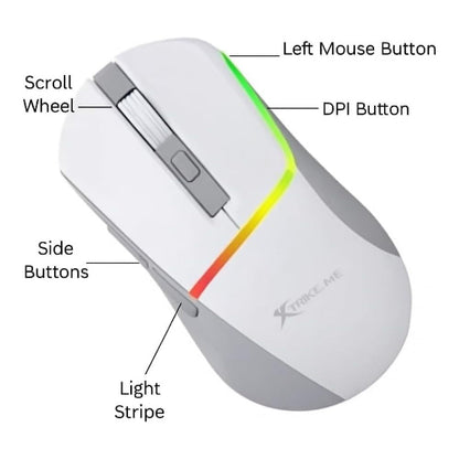 Xtrike Me GM-322 Wired Gaming Mouse 7200 DPI RGB Backlight Ergonomic Design