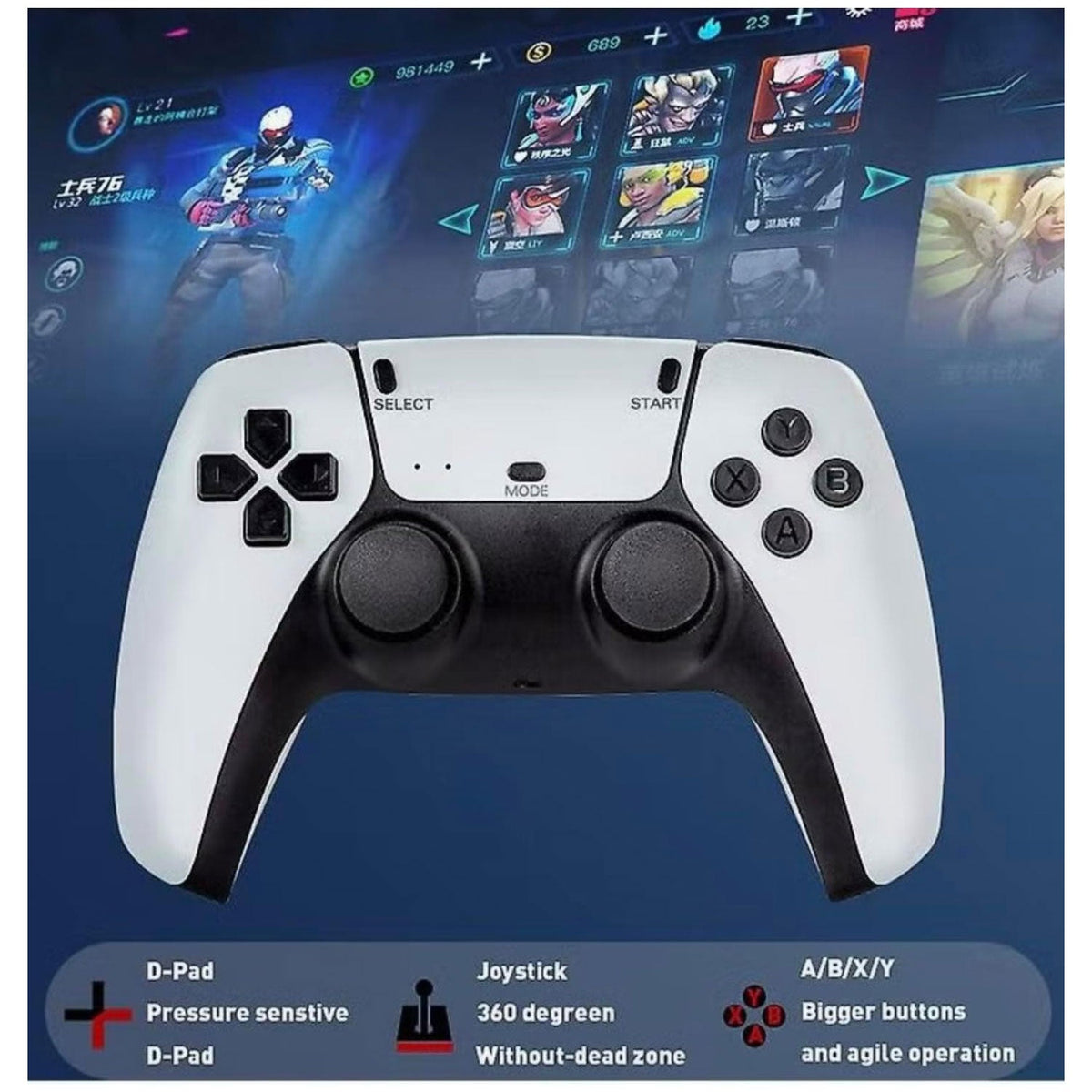 M8 Pro 4K Retro Game Stick With 64GB, 20000+ Games And 2 Controllers