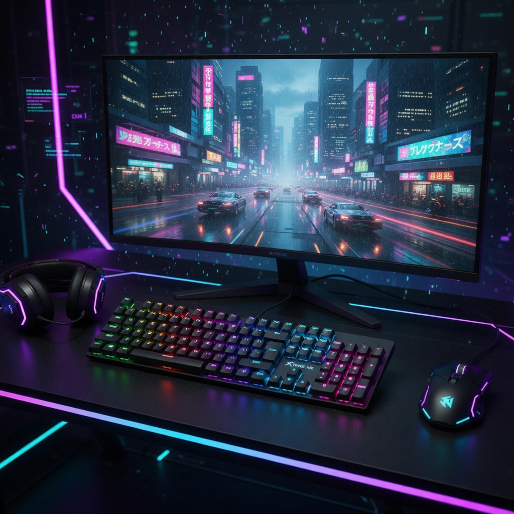 Xtrike Me GK-803 104-Key Mechanical Gaming Keyboard With Rainbow Backlight (Black)