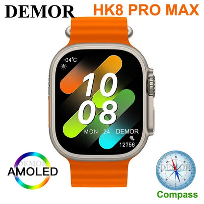 HK8 Pro Max 2.12" AMOLED Screen Smart Watch Ultra 49mm Series 8 With NFC And Wireless Charging