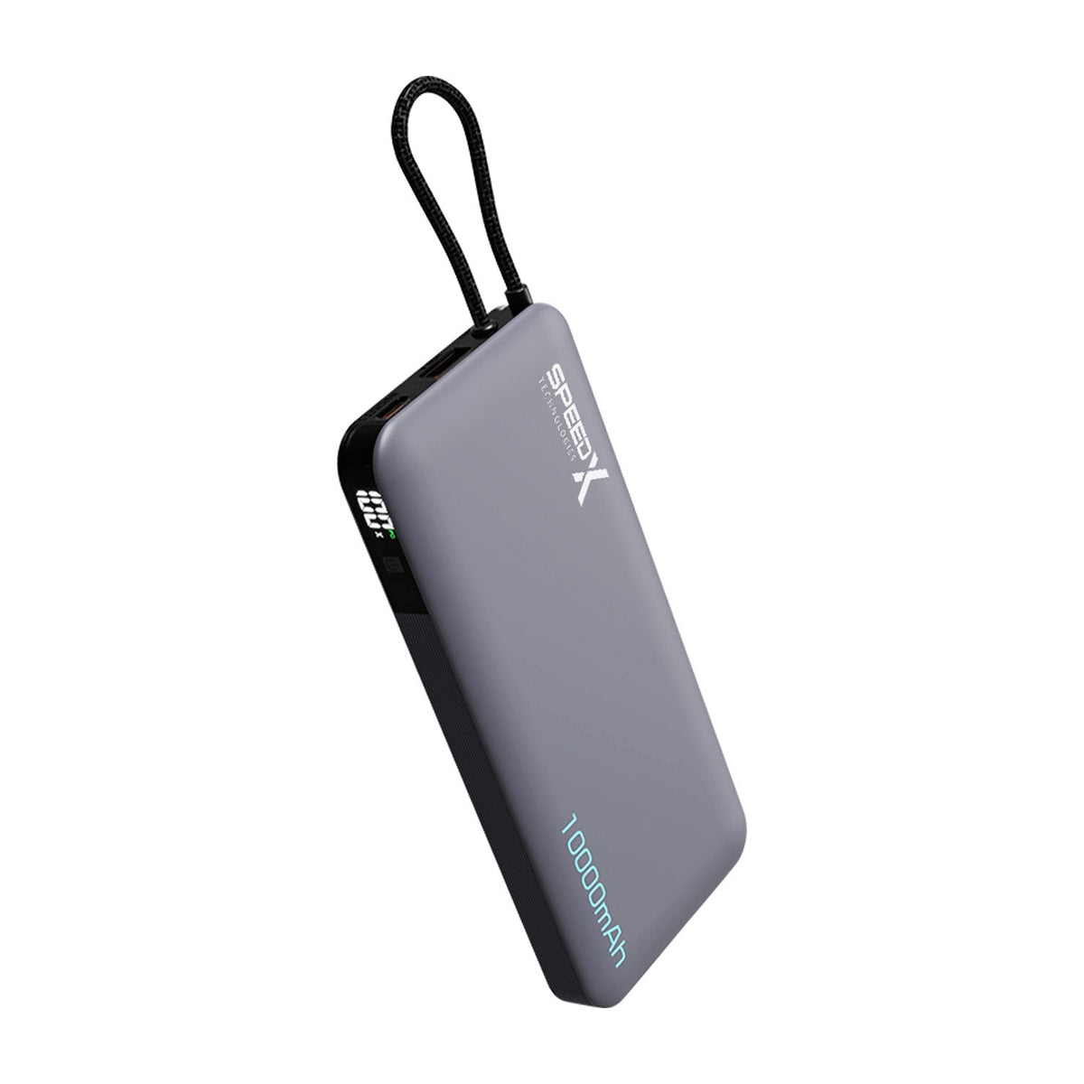 Speedx SP-S185 22.5W 10000mAh Super Fast Charging Power Bank With Built-In Cable