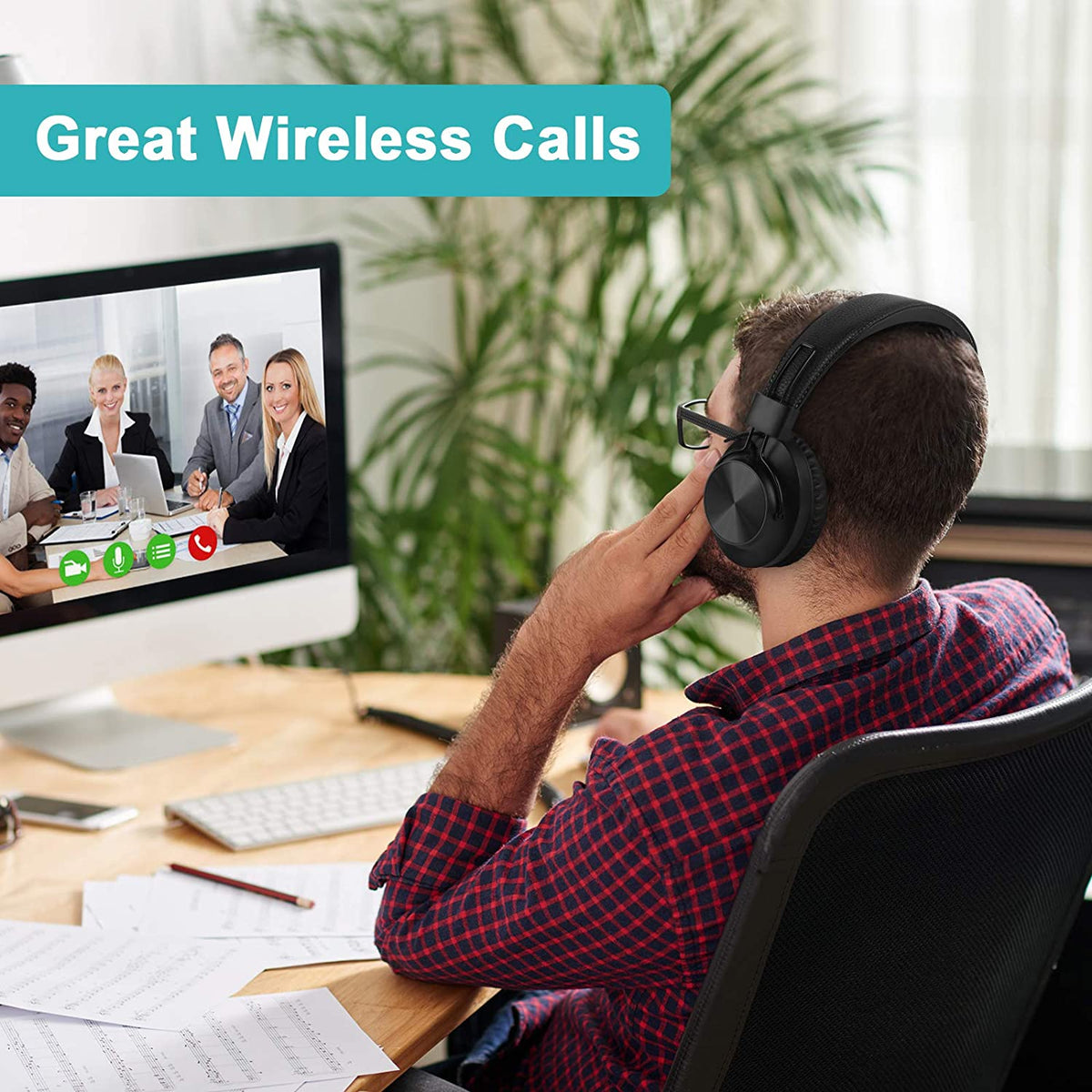 NIA S4000 Wireless And Wired Bluetooth Headset With FM Radio And App Control
