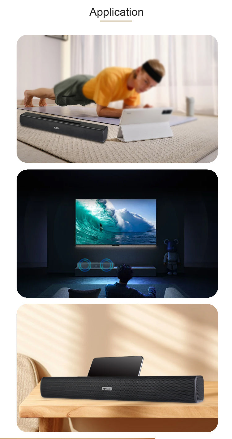 Kisonli LED-803 16W Wireless Bluetooth Portable Soundbar Speaker