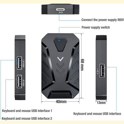 Gaming Wireless Bluetooth 5-in-1 Combo Keyboard And Mouse For Mobile Gaming