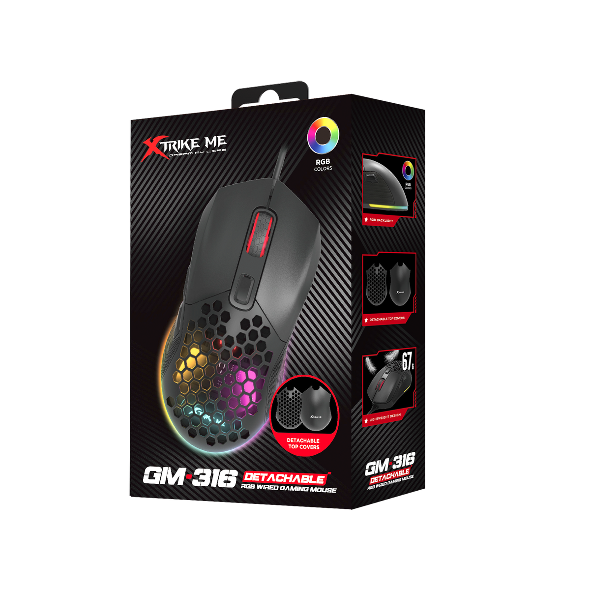 Xtrike Me GM-316 Wired 7-Button RGB Gaming Mouse