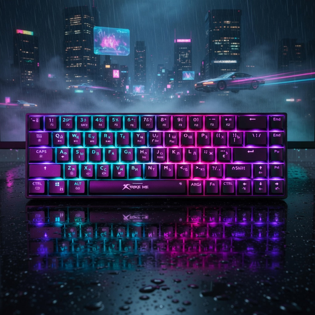 Xtrike Me GK-995W 68-Key Wireless Tri-Mode Mechanical Gaming Keyboard (2.4G / BT 5.2 / Wired)