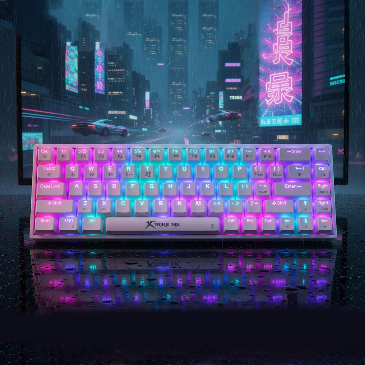 Xtrike Me GK-995W 68-Key Wireless Tri-Mode Mechanical Gaming Keyboard (2.4G / BT 5.2 / Wired)