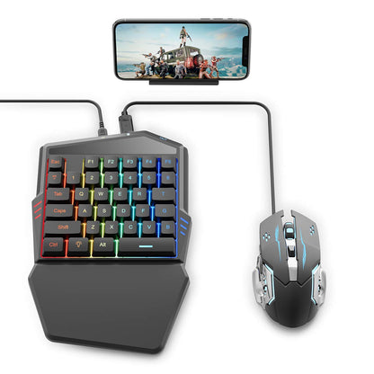 Gaming Wireless Bluetooth 5-in-1 Combo Keyboard And Mouse For Mobile Gaming