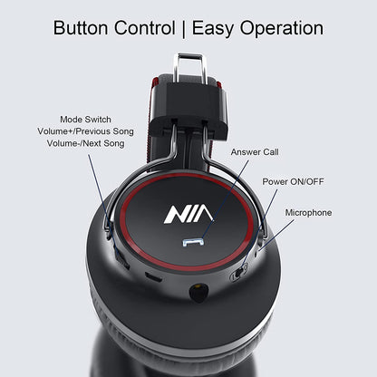NIA S3000 Over-Ear Wireless Bluetooth Headphones With FM Radio And TF Card