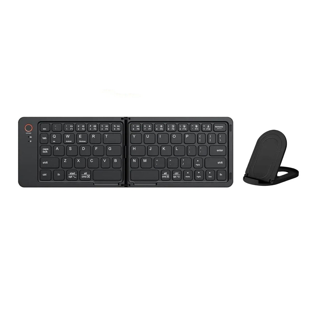 B023 11-Inch Foldable Rechargeable Bluetooth Keyboard (Black)