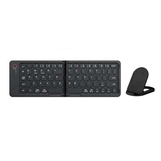 B023 11-Inch Foldable Rechargeable Bluetooth Keyboard (Black)