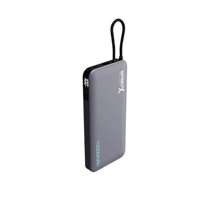 Speedx SP-S185 22.5W 10000mAh Super Fast Charging Power Bank With Built-In Cable