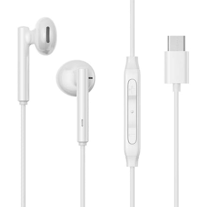 Joyroom EC05 Type-C Series Half In-Ear Wired Earphones (White)