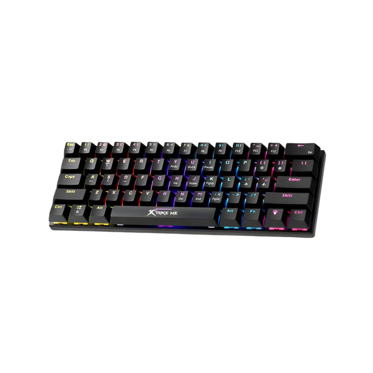 Xtrike Me GK-916 61-Key Mechanical Gaming Keyboard With Rainbow Switch Lights