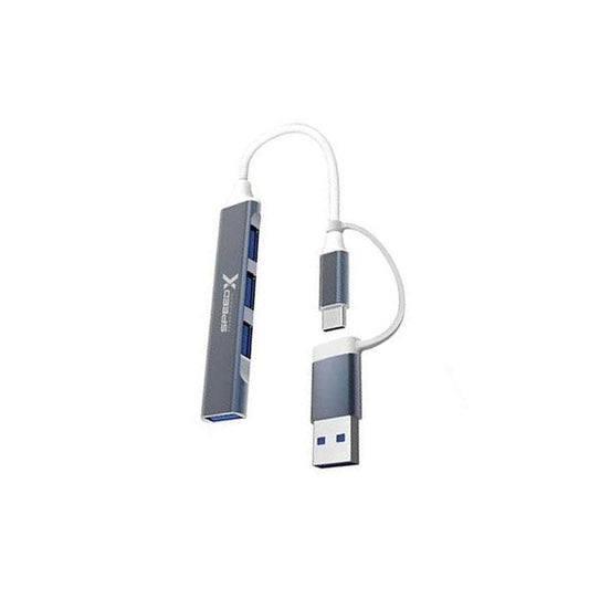 Speedx SP-UTC41 2-in-1 4 Port USB 3.0 Hub