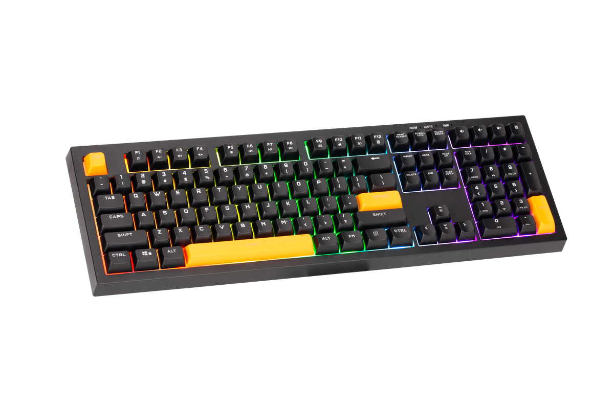 Xtrike Me KB-512 BK 108-Key Wired Mechanical-Feel USB-C Keyboard (Black)