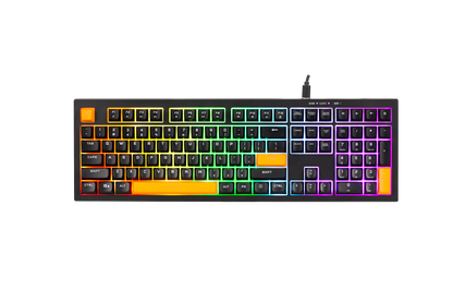 Xtrike Me KB-512 BK 108-Key Wired Mechanical-Feel USB-C Keyboard (Black)