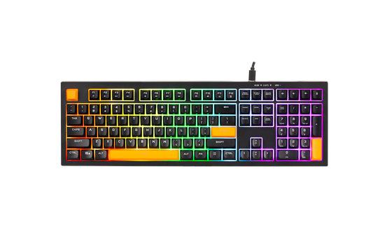 Xtrike Me KB-512 BK 108-Key Wired Mechanical-Feel USB-C Keyboard (Black)