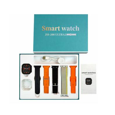 JSS-200 Ultra2 Bluetooth Calling Smart Watch 2.0" With 5 Straps, Silicone Case And Magnetic Charger (Gold)