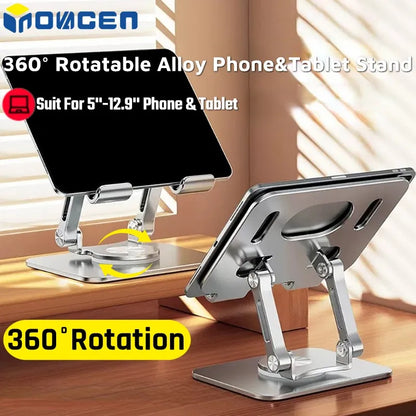 J18 Tablet Stand 360-Degree Rotating Foldable Aluminum Holder 15cm