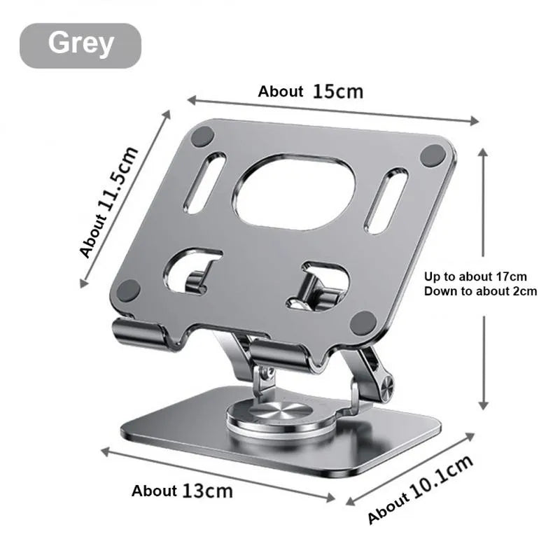 J18 Tablet Stand 360-Degree Rotating Foldable Aluminum Holder 15cm