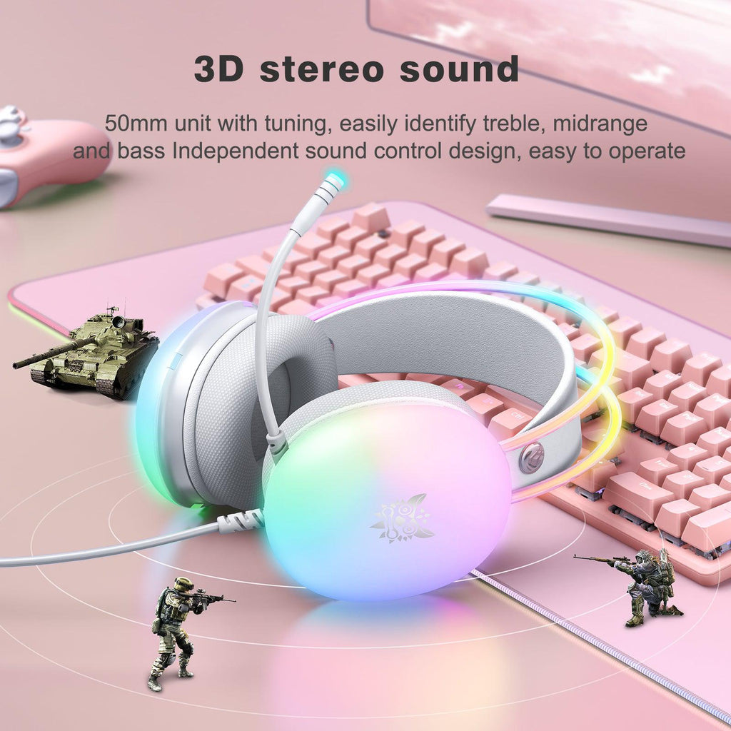 ONIKUMA X25 Pro RGB Gaming Headset with Mic – 3.5mm, Stereo Surround