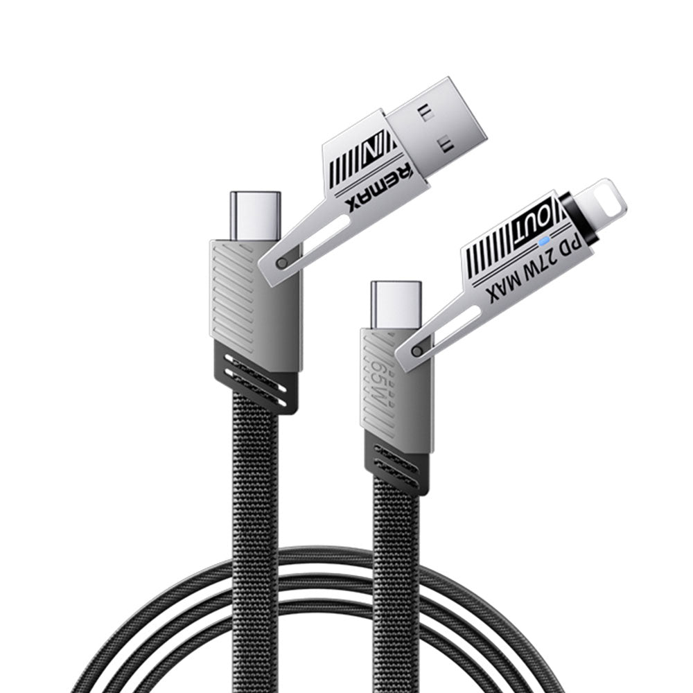 Remax RC-C189 65W 4-in-1 Multi-Functional Fast Charging Data Cable (Black)