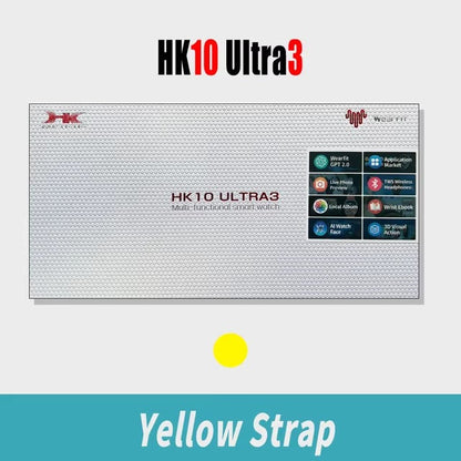 HK10 Ultra 3 Smart Watch 2.02" AMOLED Display With AI Features, G-Sensor And 2 Straps