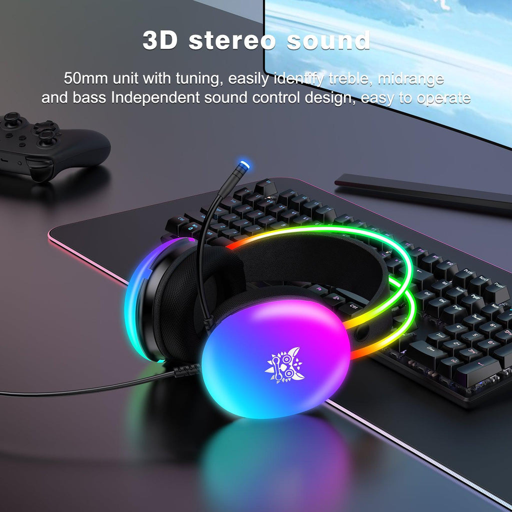 ONIKUMA X25 Pro RGB Gaming Headset with Mic – 3.5mm, Stereo Surround