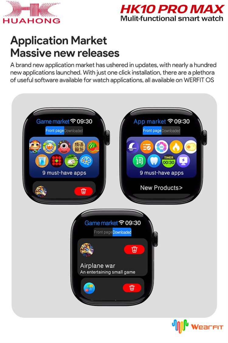 HK10 Ultra 3 Smart Watch 2.02" AMOLED Display With AI Features, G-Sensor And 2 Straps