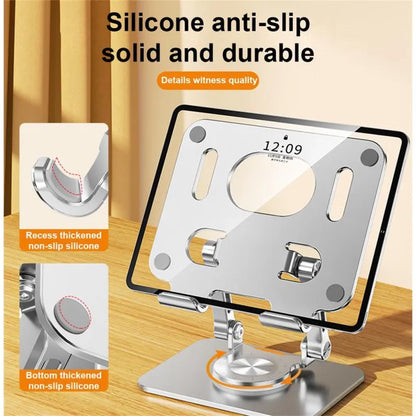 J18 Tablet Stand 360-Degree Rotating Foldable Aluminum Holder 15cm