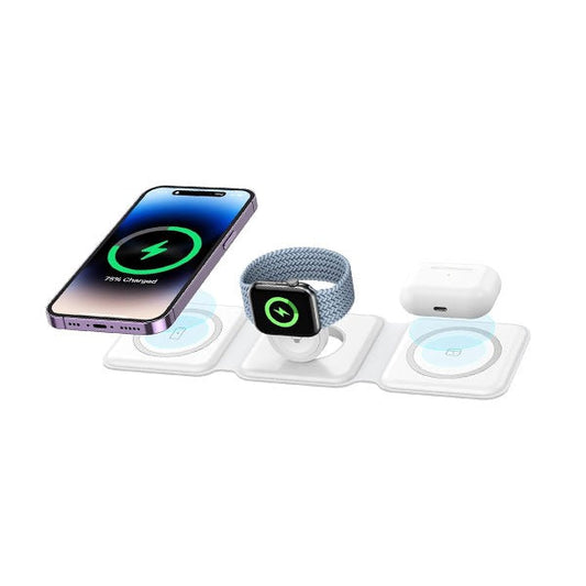 3-in-1 15W Fast Wireless Magnetic Charging Pad For iPhone, AirPods And Smartwatch