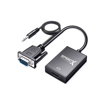 Speedx SP-VH108 VGA To HDMI 1080p Adapter With 3.5mm Audio Output