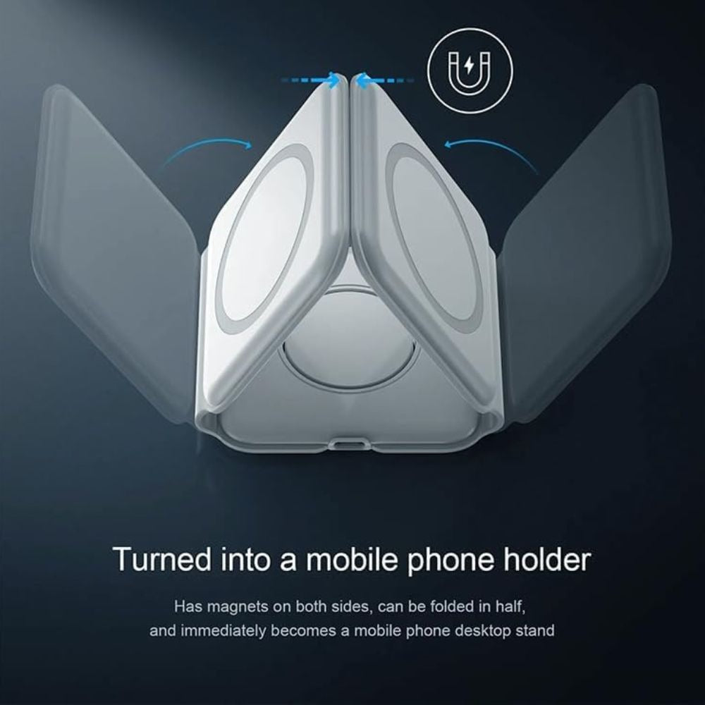 3-in-1 15W Fast Wireless Magnetic Charging Pad For iPhone, AirPods And Smartwatch