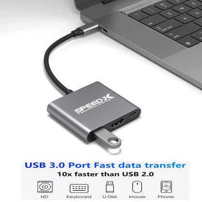 Speed-X SP-TC03A USB Type-C 3.1 To OTG + HDMI + USB 3.0 Adapter