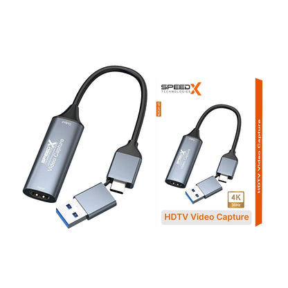 Speedx SP-VC07A 4K HDMI Video Capture Card (USB-A And Type-C 2-in-1)