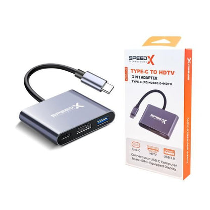 Speed-X SP-TC03A USB Type-C 3.1 To OTG + HDMI + USB 3.0 Adapter