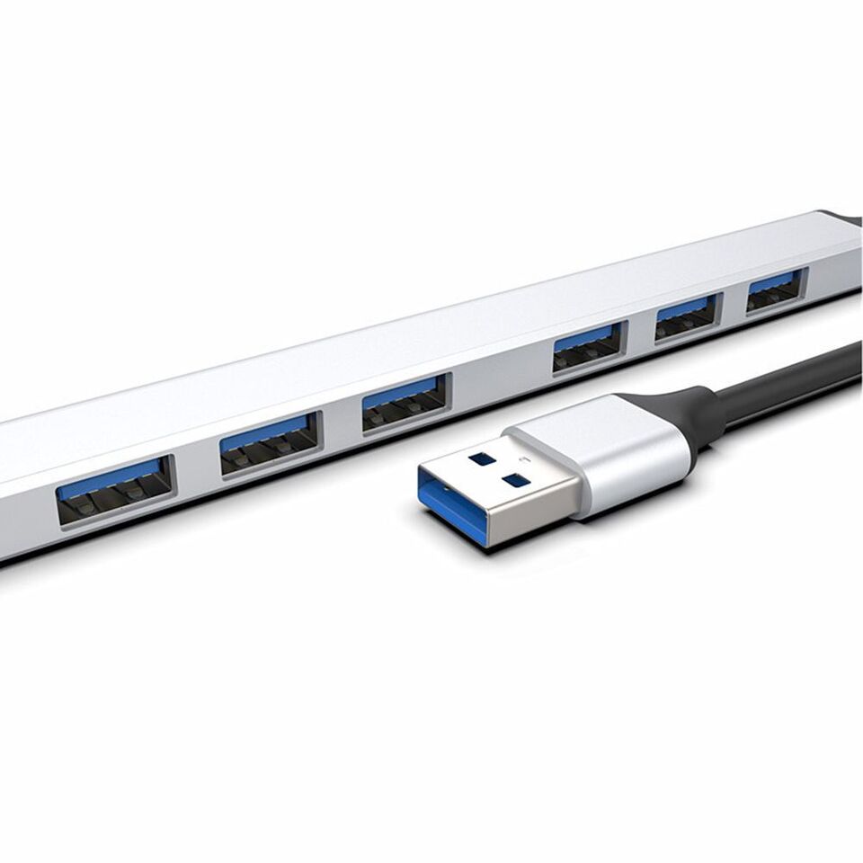 Speed-X 7 Port 2-in-1 USB 3.0 Ultra Slim Portable Hub – Aluminum Alloy